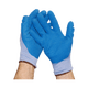 Gloves, Reusable, Blue Wrinkled Rubber on Grey Poly/Cotton Liner