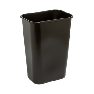 39L Black Rectangular Waste Basket