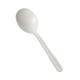 White Plastic Soup Spoon