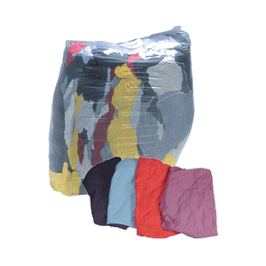 Coloured T-Shirt Rags, 25 lb/bag