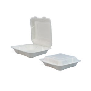 Compostable Bagasse Take Out Container (8