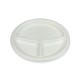 Compostable Bagasse 3-Compartment Plate (10