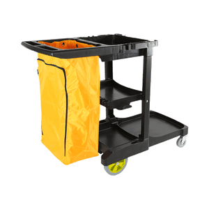 Heavy-Duty Premium 3 Shelf Janitor Cart