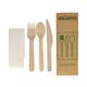 Globe Commercial Birch Wood Cutlery Set