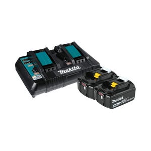Makita Y-00359 Dual Port Rapid Charger & 2 x 5.0Ah Battery Starter Kit